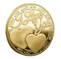 Vente directe d'usine en Chine, médaille souvenir personnalisée en alliage de zinc, style antique moderne, cadeaux d'anniversaire, pièce de monnaie à quatre feuilles