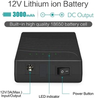 Batterie rechargeable au lithium-ion de haute qualité 12v 3Ah pour éclairage LED