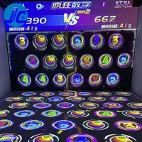 Le plus récent jeu de projecteur de sol interactif magique 3D jeu de saut interactif de sphère rebondissante colorée pour parc d'attractions