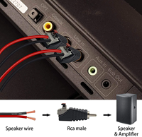 Câble de haut-parleur vers câble audio mâle prise professionnelle prise rapide connecteur RCA adaptateur câble accessoires prise à sertir