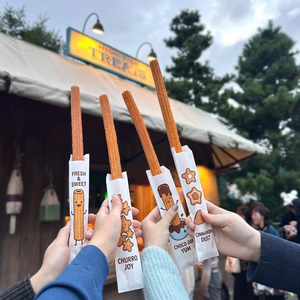 Eco Friendly Factory Price Custom Print Food Grade Disposable Greaseproof Long <b>Paper</b> Sleeve for Churros and Waffle Sticks - Product Image 4