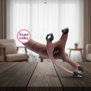 Arnés de silicona hueco realista con dildo, impermeable IPX7, 800g, portátil y ecológico para parejas, lesbianas y gays. - Product Image 1