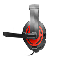 Casque de jeu stéréo, casque de jeu compétitif avec microphone, prise jack 3,5 mm, casque filaire supra-auriculaire