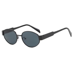 Oval Sunglasses Metal Frame UV400 Protection Unisex Fashion <b>Sunscreen</b> Travel Driving Party - Product Image 5