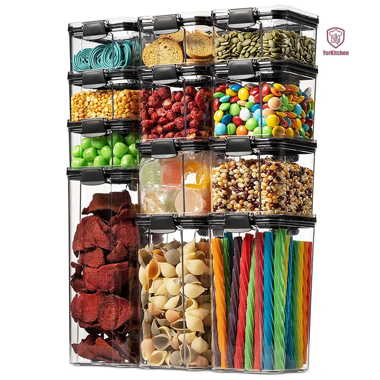 Küchen-und Pantry-Organisation kanister für Zucker-Snack-Mehl-Kunststoff behälter mit Deckel