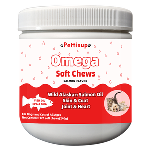 Golosinas de Aceite de Pescado para Perros y Gatos, Omega 3, Ácidos Grasos, Masticables Suaves, Máxima Potencia, Omega 3 para Perros, 120 Unidades, Favorecen la Salud de la Piel y el Pelaje de las Mascotas - Product Image 2