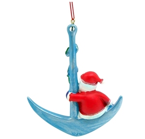 Hochwertige Harz-Dekoration: Maßgefertigter Strand-Weihnachtsmann in Ankerform, Handgeschnitztes Kunsthandwerk - Product Image 4