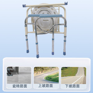 Stainless Steel <b>Commode</b> <b>Chair</b> With Bedpan Foldable For Elderly Home Use Patient Toilet <b>Chair</b> - Product Image 1