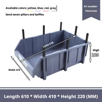 Boîtes de rangement modulaires en PEHD multi-tailles à emboîtement – Conception à façade inclinée pour un accès facile, OEM disponible