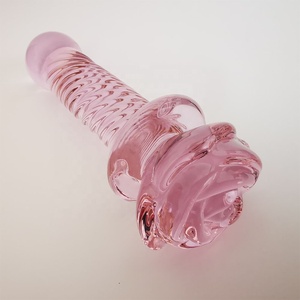 Handgemachte Kristallglas Pink Dildo Rose Penis Wieder verwendbare Sex liefert Phallus Adult Spielzeug für Frauen Damen Mädchen Mastur bator - Product Image 2