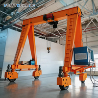 Grue portique monopoutre à pneus en caoutchouc sans rail 5 tonnes 10 tonnes 15 tonnes 20 tonnes