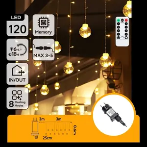 Strisce LED Collegabili a Basso Voltaggio, 12 Strisce, Luce Bianca Calda, 6 Metri, Ideali per Decorazione e Illuminazione d'Ambiente. - Product Image 1