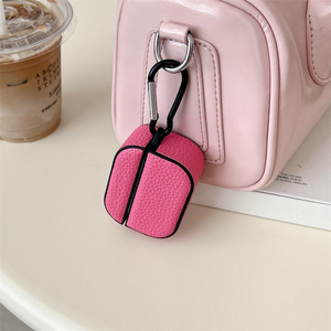 เคสหนัง PU ลายลิ้นจี่สีเรียบง่ายสำหรับ Apple Airpods 3 Pro 2  ฝาครอบหูฟังไร้สายพร้อมกล่องชาร์จสำหรับ Airpods 4 - Product Image 3