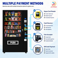 Distributeur automatique combiné JOYVEND avec lecteur de cartes, distributeur de boissons gazeuses pour aliments et boissons