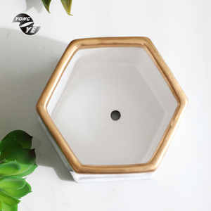 <span class=keywords><strong>Pot</strong></span> de plantes en céramique avec support métallique, <span class=keywords><strong>Pot</strong></span> pour plantes de fleurs, avec cadre en fer doré, pour décoration d'<span class=keywords><strong>intérieur</strong></span> - Product Image 5