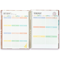 Agenda 2026 personnalisé à spirale, couverture rigide, pour objectifs quotidiens et mensuels, journal de bien-être, carnet de planification et de notes