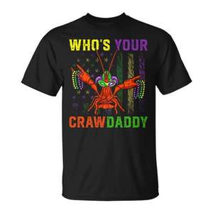 T-shirt pour les amateurs de crawfish avec drapeau américain du Mardi Gras - Product Image 1