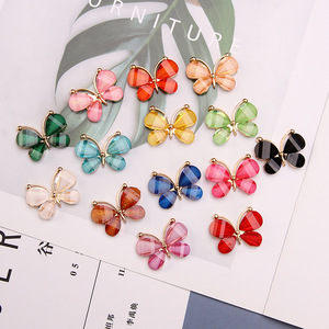 Encantos de esmalte de liga de fábrica, acessórios, reto, borboleta, margarida, resina, flor, artesanato, joias - Product Image 3