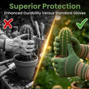 Gants de jardinage résistants aux épines, imperméables, enduits de nitrile, en polyester, résistants aux coupures, pour les travaux en extérieur et les tâches de jardinage - Product Image 6