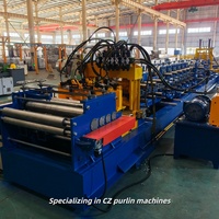 Machine de formage de poutrelles en acier Omega, machine à cintrer le tôle ondulée, profilatrice CNC PLC haute productivité pour poutrelles C et Z