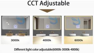 Công tắc đèn LED cảm ứng gương phòng tắm, điều chỉnh độ sáng, ba màu, một nút vuông, khắc Radium mới, DC12V - Product Image 4