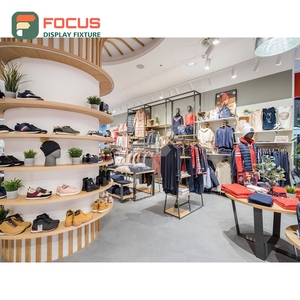 Contemporary Retail Project <b>Led</b> <b>Lighting</b> Gondola Shelving Odm Service Clothing Store - Product Image 1