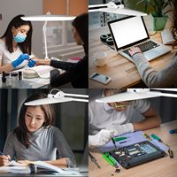 Lampe de bureau LED, lampe de travail pour la lecture, le bureau, l'atelier, l'architecture, la couture, l'étude, l'artisanat, 2200 lumens, lampe de travail à bras