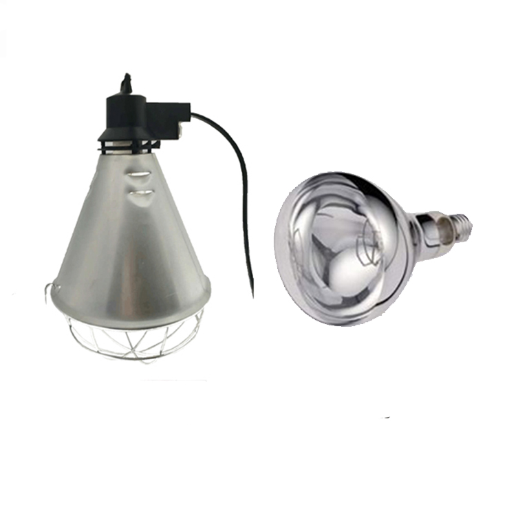 Инфракрасная лампа для обогрева животных из твердого стекла 250 Вт