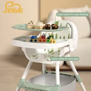 Jinbei Foldable Infant High Chair Adjustable Plastic Baby Feeding Chair