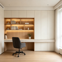 Meubles sur mesure pour toute la maison : Lit flottant, Armoire sans poignée à LED, Meuble de cuisine, Mobilier de salon moderne et minimaliste