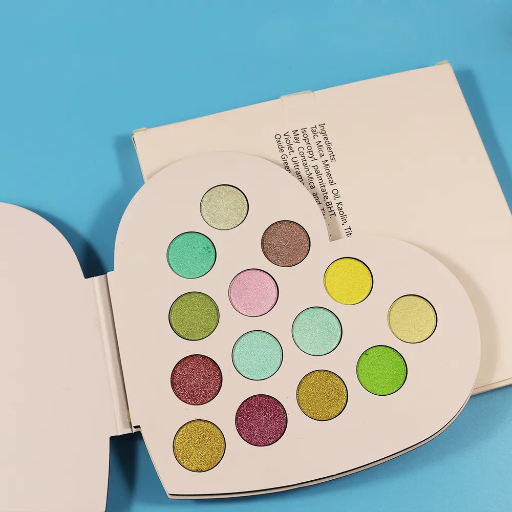 Custom Makeup Cruelty Free 180 Shape Vegan High Pigmented Private Label 14 Color Eye Shadow Palette