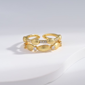 custom plata 925 <b>sterling</b> <b>Silver</b> open Minimalist <b>ring</b> Unisex wedding 18k gold plated luxury <b>adjustable</b> unique fashion <b>rings</b> - Product Image 4