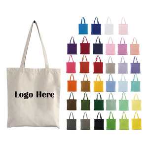 Sac à bandoulière en toile, sac de shopping en coton biologique recyclé 100% uni, sacs fourre-tout en coton réutilisables avec logo imprimé personnalisé - Product Image 3