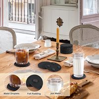 Vente directe usine – Prix abordable – Lots de sous-verres en ardoise naturelle – Design classique – Formes variées – Gravure laser – Tapis de table/sous-plat