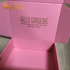 Logo personnalisé Perruque Vêtements Ondulé Envoi postal Emballage postal Boîte postale Boîtes d'expédition brunes pour vêtements Bijoux - Product Image 5