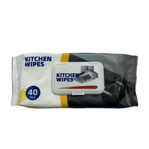 Household Disposable Remove Oil kitchen wipes clean and wipe kitchen cleaning wipes 40pcs for stove range hood cleaning