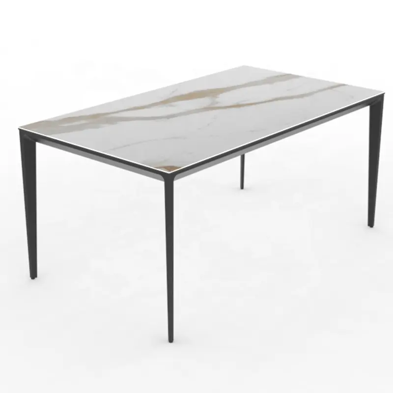 Gambe del tavolo mobili per impieghi gravosi scrivania da pranzo per ufficio in lega di alluminio industriale da pranzo gambe da tavolo in marmo di vetro metallico per tavolo