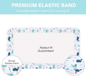 <span class=keywords><strong>Protector</strong></span> <span class=keywords><strong>de</strong></span> <span class=keywords><strong>colchón</strong></span> <span class=keywords><strong>de</strong></span> <span class=keywords><strong>cuna</strong></span> <span class=keywords><strong>impermeable</strong></span> <span class=keywords><strong>de</strong></span> microfibra Extra suave <span class=keywords><strong>para</strong></span> <span class=keywords><strong>cuna</strong></span> estándar y almohadilla <span class=keywords><strong>de</strong></span> <span class=keywords><strong>colchón</strong></span> <span class=keywords><strong>para</strong></span> niños pequeños ballena - Product Image 2