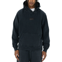 Nouveau sweat-shirt à capuche ample en coton 100% pour homme, style vintage, lavage lourd, sans fermeture éclair, avec logos brodés, toucher doux et populaire