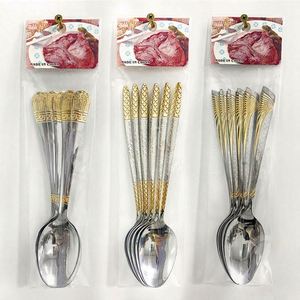Juego de Cubiertos de Acero Inoxidable con Mango Dorado, Cuchillos, Tenedores y Cucharas para Fiestas o Bodas - Product Image 2