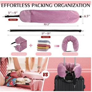 หมอนรองคอเดินทางแบบอัพเกรด บรรจุเสื้อผ้าได้ นุ่มสบาย พร้อมถุงเก็บ หมอนรูปตัวยูสำหรับเดินทางบนเครื่องบิน - Product Image 5