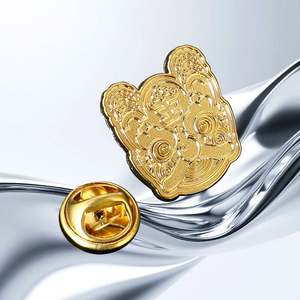 Broches personnalisées avec logo, badges vintage commémoratifs en métal, broches vierges avec gravure émaillée - Product Image 3