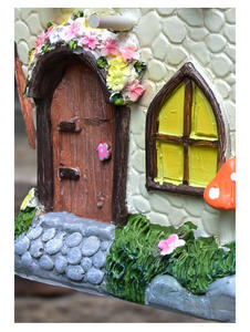 Waterdicht Wit Huis Vogelhuisje Ornament Voor Buiten Binnenplaats Tuin Balkon Hars Desktop Decoratief Opknoping Ornament Voor - Product Image 6