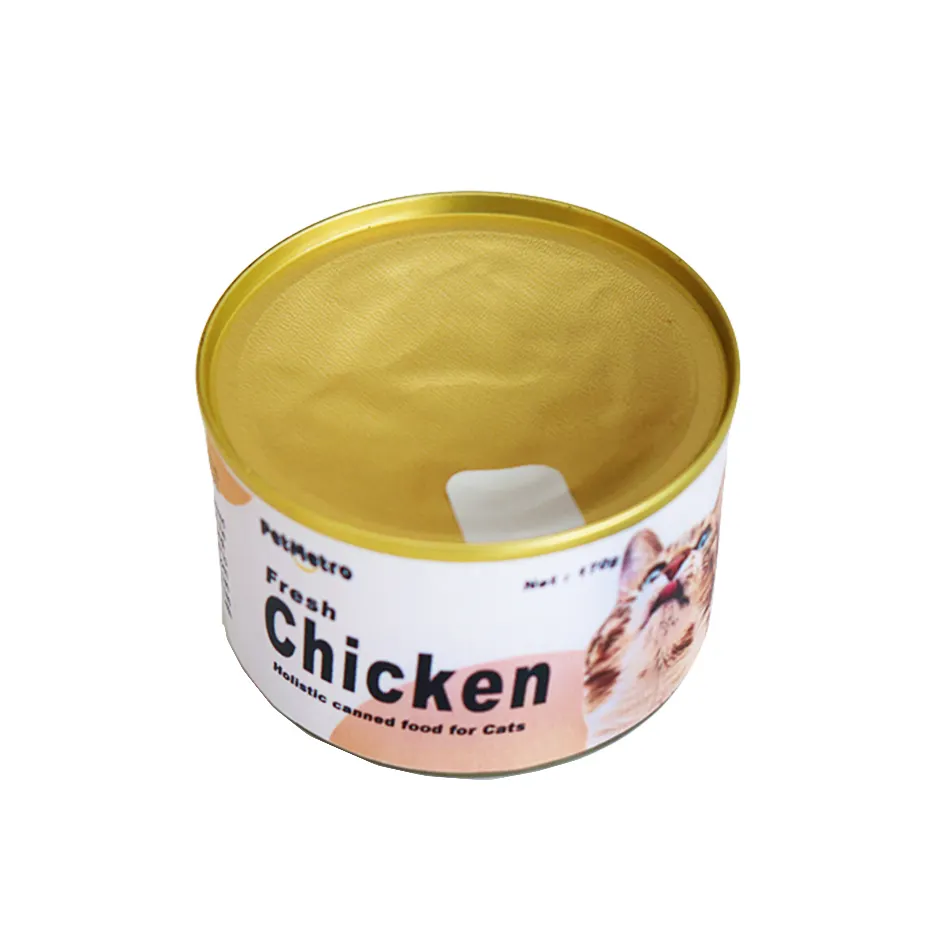 Pet snack oem whole chicken formula wet canned cat food pet food