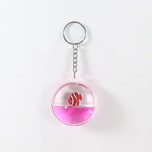 Liquid Sequin star Acrylic Keychain Making Accessories Supplies