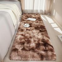 Tapis central Salon Shaggy High Pile Polyester Extra Épais Fabriqué à la Machine Rectangle Moderne Antidérapant Anti Fatigue Zone Personnalisée
