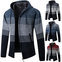 Cardigan en polaire épais et chaud pour homme, collection automne-hiver, classique, à manches longues, sweat-shirt en maille, veste, manteau
