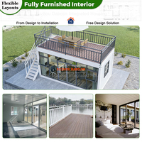 Maison conteneur préfabriquée modulaire 20 pieds, extensible, avec structure en acier, maisonnette portable pliable, espace de rangement spacieux avec étagères