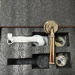 Set Maniglia e Serratura di Lusso <span class=keywords><strong>per</strong></span> <span class=keywords><strong>Porta</strong></span> Francese in Legno Massello, con Serratura a Mortasa in Ottone <span class=keywords><strong>per</strong></span> Privacy e Passaggio - Product Image 2