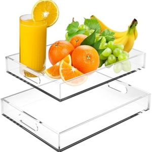 Factory Manufacture High Quality Custom Modern for Transparent Polished Surface Acrylic Tabletop Garment <b>Stands</b> Display Tray - Product Image 1